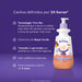 Benefits infographic for Boticário Dr. Botica kids curl defining cream showing 24-hour curl definition, knot-removing technology and green apple scent – Buy now at MKPBR.COM – Worldwide Shipping