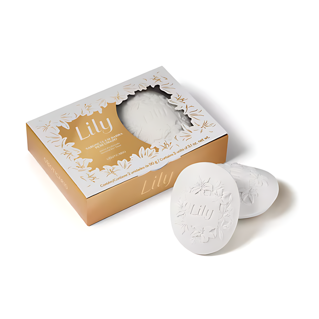 O Boticário Lily Soap 2 bars of soap – Buy now at MKPBR.COM – Worldwide Shipping

