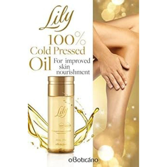 Boticário Lily Perfumed Body Oil texture detail – Buy now at MKPBR.COM – Worldwide Shipping