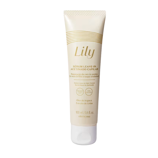 Boticário Lily Satin Hair Leave-in Serum 3.38 fl oz for thermal and UV protection – Buy now at MKPBR.COM – Worldwide Shipping