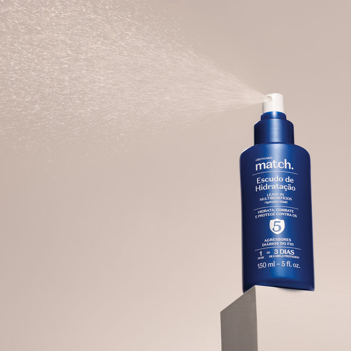 O Boticário Match Escudo de Hidratação Brazilian multi-benefit leave-in spray packaging for wavy, curly and coily hair – Buy now at MKPBR.COM – Worldwide Shipping