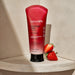 Nativa SPA Morango Ruby strawberry body lotion by O Boticário styled in a bright bathroom setting with fresh strawberries – Buy now at MKPBR.COM – Worldwide Shipping