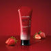 Concept image of O Boticário Nativa SPA Morango Ruby body lotion highlighting Vitamin C and ruby strawberry ingredients – Buy now at MKPBR.COM – Worldwide Shipping