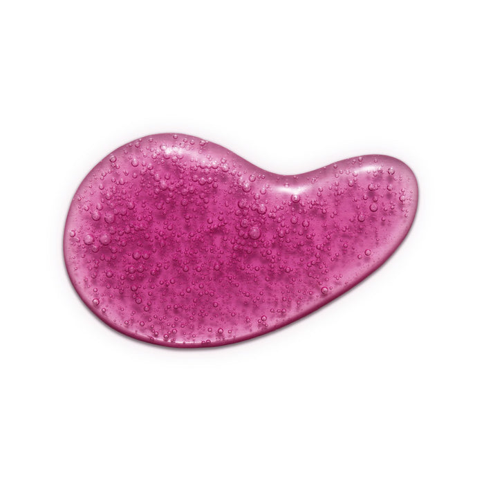 Pink rose-scented gel texture swatch of Boticário Nativa SPA Rosas Secretas Perfumed Body Wash showing the translucent bubbly consistency – Buy now at MKPBR.COM – Worldwide Shipping