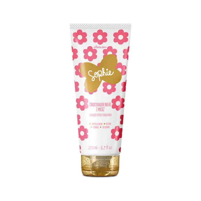 O Boticário Sophie Kids Conditioner 200 ml bottle with argan oil and panthenol for detangled, shiny hair for girls 7 to 12 – Buy now at MKPBR.COM – Worldwide Shipping
