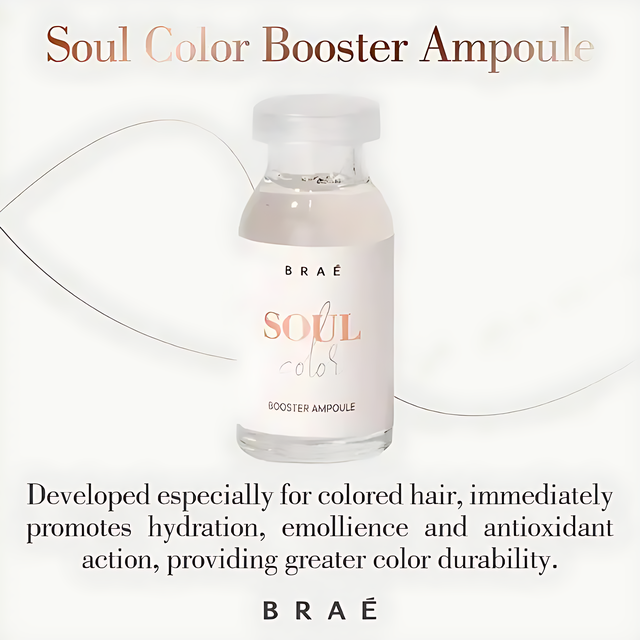 Braé Soul Color Ampoule 13ml - Concentrated repair for colored hair, boosting vibrancy, shine, and antioxidant protection – Buy now at MKPBR.COM – Worldwide Shipping