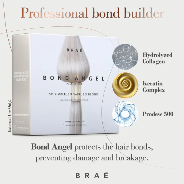 Braé Bond Angel Plex Effect Treatment Kit - Enriched with Bond Angel molecule, keratin complex, and amino acids for bond rebuilding – Buy now at MKPBR.COM – Worldwide Shipping