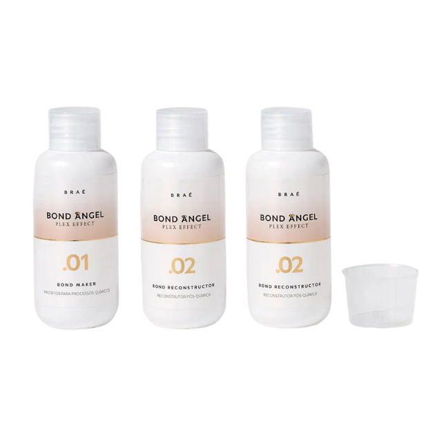 Braé Bond Angel Plex Effect Treatment Kit (Bond Maker, Bond Reconstructor) - Prevents damage during chemical services and rebuilds hair at home – Buy now at MKPBR.COM – Worldwide Shipping