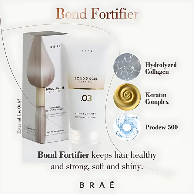 Braé Bond Angel Plex Effect Step 3 Bond Fortifier - Features the Bond Angel molecule, amino acids, keratin, and hydrolyzed protein for total repair – Buy now at MKPBR.COM – Worldwide Shipping
