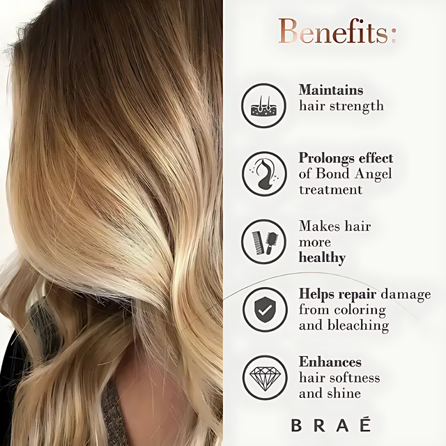 Braé Bond Angel Plex Effect Step 3 Bond Fortifier - Provides deep hydration, intense shine, and improved hair manageability – Buy now at MKPBR.COM – Worldwide Shipping