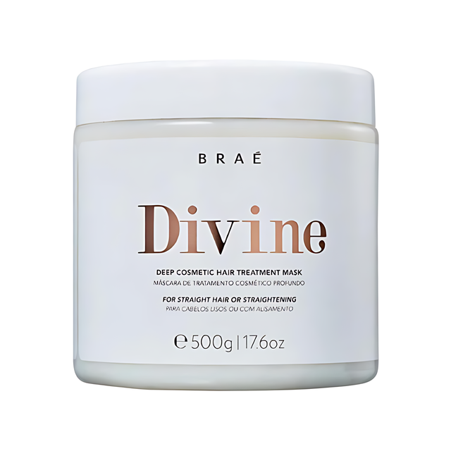 BRAÉ Divine Deep Cosmetics Hair Treatment Mask – Anti-Frizz Hydration, Silky Softness & Shine – 16.9 fl oz (500 mL) hero image – Buy now at MKPBR.COM – Worldwide Shipping
