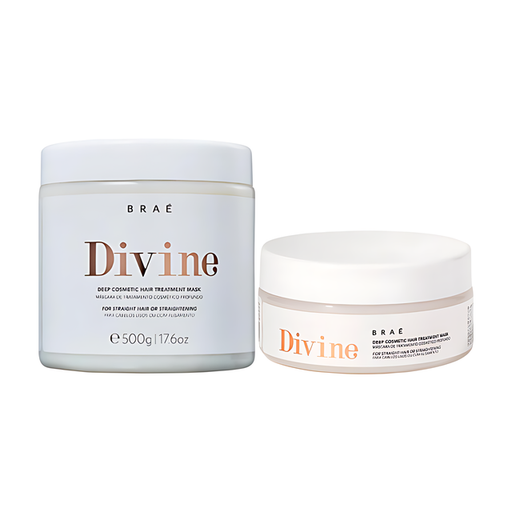 Braé Divine Deep Cosmetics Hair Treatment Mask – Anti-Frizz Hydration, Silky Softness & Shine – Available in 6.76 fl oz (200 mL) or 16.9 fl oz (500 mL) hero image – Buy now at MKPBR.COM – Worldwide Shipping