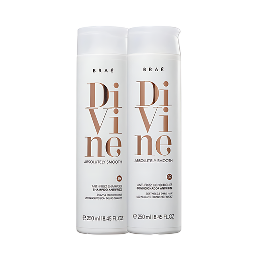 Braé Divine Shampoo + Conditioner Kit – Anti-Frizz Hydration, Humidity Defense & Silky Softness – 2 × 8.45 fl oz (250 mL) hero image – Buy now at MKPBR.COM – Worldwide Shipping