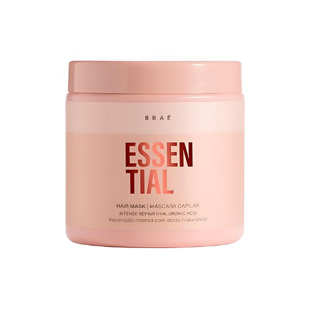 BRAÉ Essential Hydration & Repair Hair Treatment Mask – Deep Moisture, Strength & Shine – Available in 6.76 fl oz (200 mL) or 16.9 fl oz (500 mL) hero image – Buy now at MKPBR.COM – Worldwide Shipping
