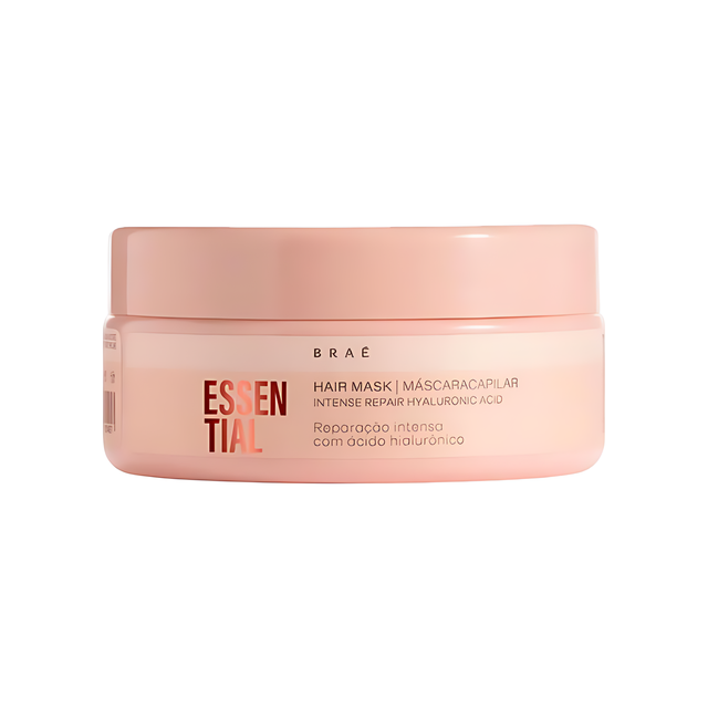 BRAÉ Essential Hydration & Repair Hair Treatment Mask – Deep Moisture, Strength & Shine – Available in 6.76 fl oz (200 mL) or 16.9 fl oz (500 mL) hero image – Buy now at MKPBR.COM – Worldwide Shipping
