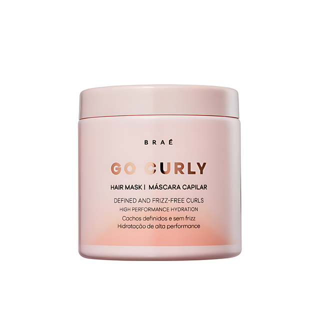 Braé Go Curly Cachos Hair Treatment Mask – Deep Hydration & Frizz Control – 16.9 fl oz (500 mL) hero image – Buy now at MKPBR.COM – Worldwide Shipping