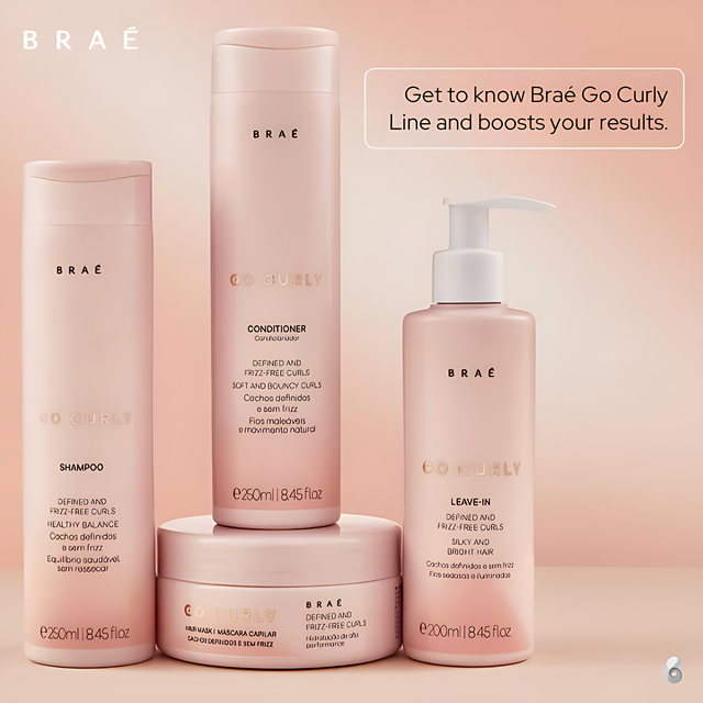 Braé Go Curly Cachos for wavy and curly hair with hydration, definition, and anti-frizz – Buy now at MKPBR.COM – Worldwide Shipping