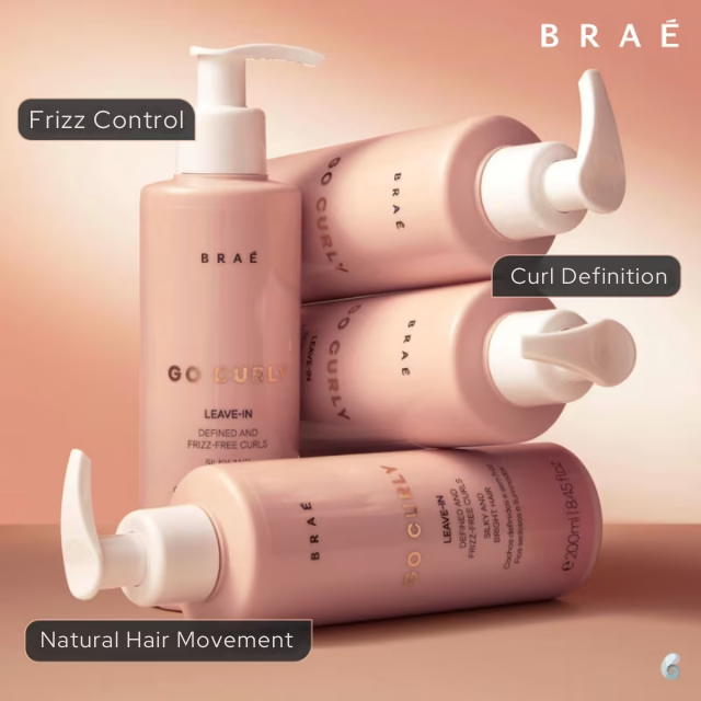 Braé Go Curly Leave-In curl activator for defined curls, frizz control, and natural movement without weighing hair down – Buy now at MKPBR.COM – Worldwide Shipping