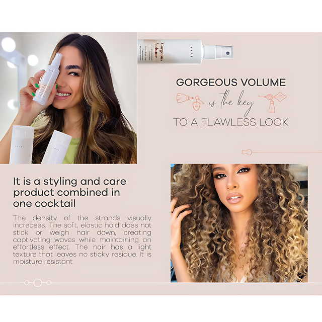 Braé Gorgeous Volume Texturizing Spray – Volume, Texture & Heat Protection for Fine Hair – 3.38 fl oz (100 mL) blow dry and brush styling – Buy now at MKPBR.COM – Worldwide Shipping