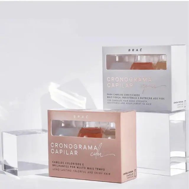 Braé Hair Schedule Deep Repair Ampoule Kit - 3x 0.44 fl oz (3x13ml) – Targeted care with Divine, Revival, and Bond Angel ampoules for specific hair needs – Buy now at MKPBR.COM – Worldwide Shipping