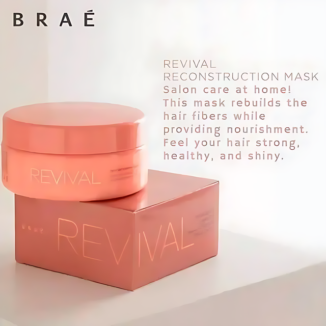 Braé Revival Kit with Shampoo, Conditioner, and Mask for deep repair and complete hair reconstruction – Buy now at MKPBR.COM – Worldwide Shipping