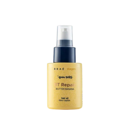 BRAÉ Stages by Bruna Tavares Repair Butter Banana Conditioning Hair Oil – Restorative Seal, Frizz Control & Healthy Glow – 2.02 fl oz (60 mL) hero image – Buy now at MKPBR.COM – Worldwide Shipping