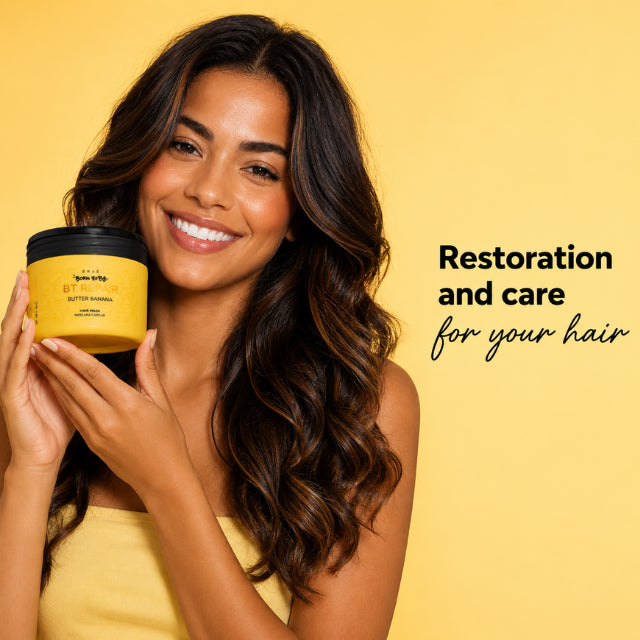 BRAÉ Stages by Bruna Tavares Repair Butter Banana Conditioning Mask – Nourishing Restore, Silky Softness & Vitality – 7.05 oz (200 g) weekly nourish ritual – Buy now at MKPBR.COM – Worldwide Shipping