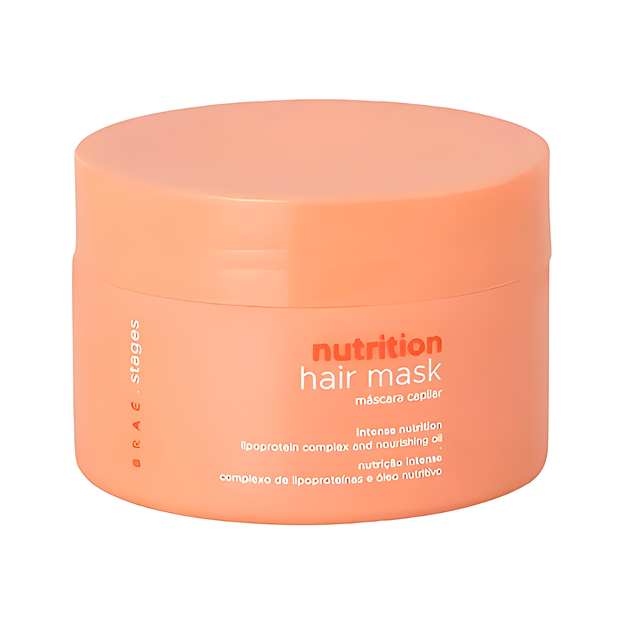 Braé Stages Nutrition Hair Treatment Masks – 6.76 fl oz (200 mL) premium Brazilian haircare – Buy now at MKPBR.COM – Worldwide Shipping