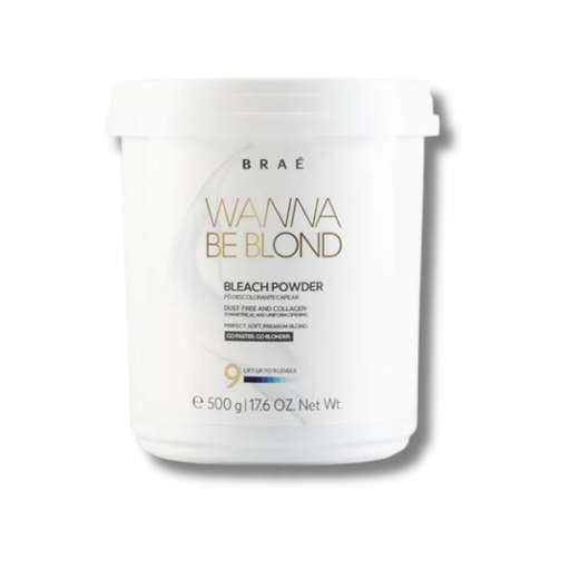 Braé Wanna Be Blond Bleaching Powder 500g - Professional hair lightener for up to 9 tones of stunning blonde – Buy now at MKPBR.COM – Worldwide Shipping