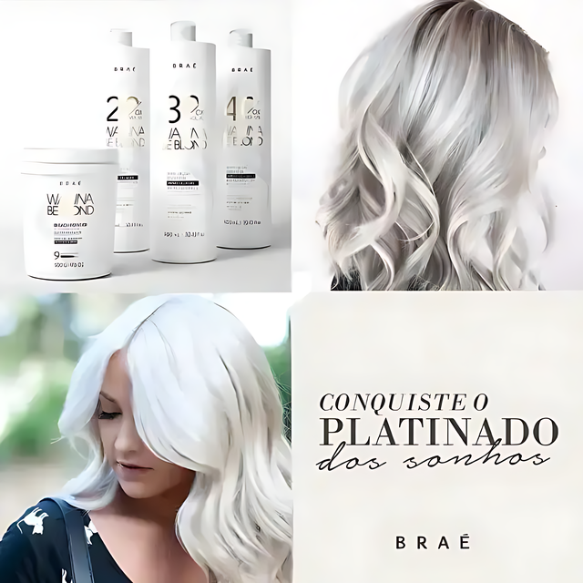 Braé Wanna Be Blond Vol Oxidizing Emulsion 900ml - Professional hair developer ensuring precise and luminous blonde outcomes – Buy now at MKPBR.COM – Worldwide Shipping