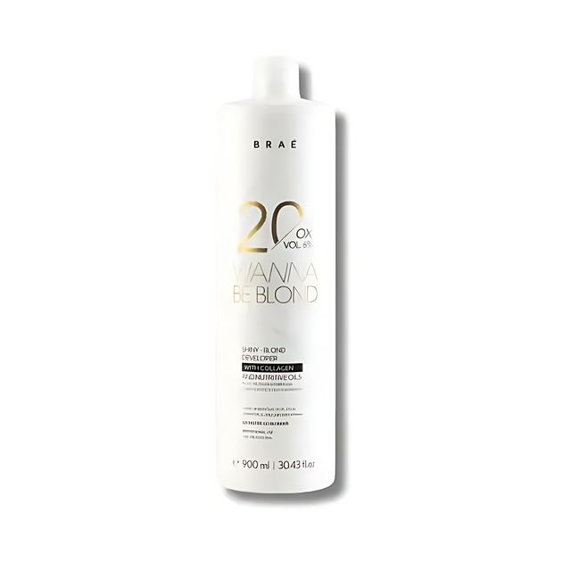 Braé Wanna Be Blond Oxidizing Emulsion 20 Vol (900ml) - Professional hydrogen peroxide for maximized decolorization and uniform blonde results – Buy now at MKPBR.COM – Worldwide Shipping
