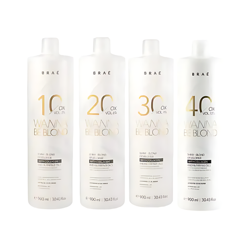 Braé Wanna Be Blond Oxidizing Emulsion (10, 20, 30, 40 Vol) - Versatile professional range for all hair lightening and coloring needs – Buy now at MKPBR.COM – Worldwide Shipping
