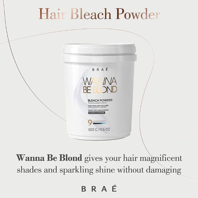 Braé Wanna Be Blond Bleaching Powder 500g - Brazilian hair care expertise for achieving your desired blonde safely and effectively – Buy now at MKPBR.COM – Worldwide Shipping