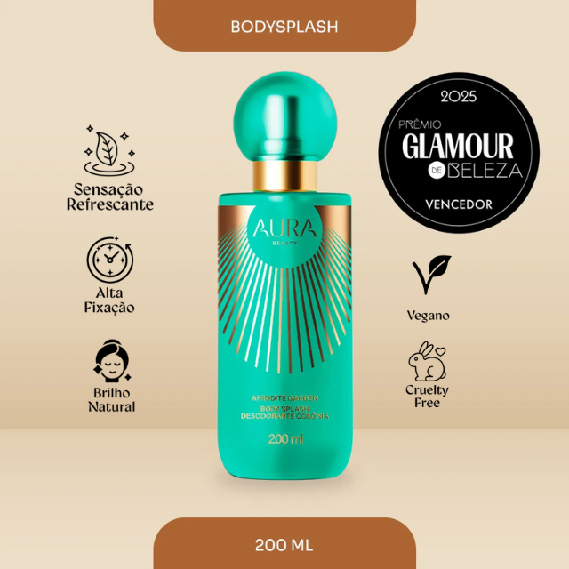 AURA Beauty Afrodite Garden Body Splash – Brazilian Floral Fragrance, 6.76 fl oz (200 ml) – Buy now at MKPBR.COM – Worldwide Shipping
