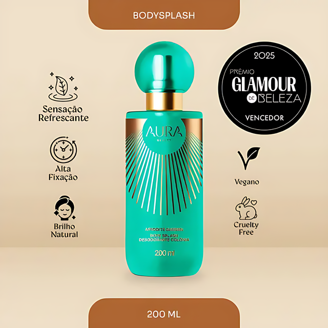 AURA Beauty Afrodite Garden Body Splash – Brazilian Floral Fragrance, 6.76 fl oz (200 ml) – Buy now at MKPBR.COM – Worldwide Shipping