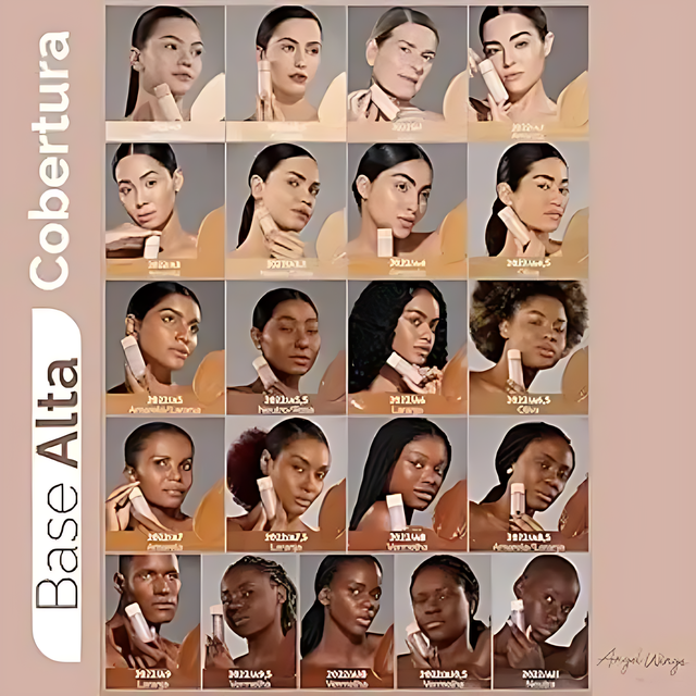 Catharine Hill Angel Wings High Coverage Foundation by Pri Lessa – Waterproof & Hydrating 1.35 fl oz (40ml) – Authentic Brazilian long-lasting base – Buy now at MKPBR.COM – Worldwide Shipping