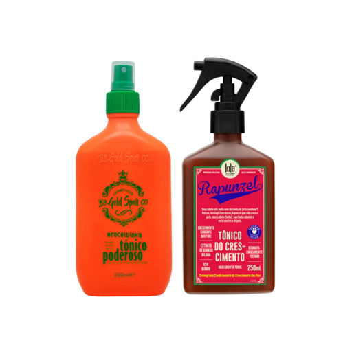  Brazilian Anti-Hair Loss Tonics with Gold Spell Co. Powerful Hair Tonic and Lola From Rio Rapunzel – Buy now at MKPBR.COM – Worldwide Shipping