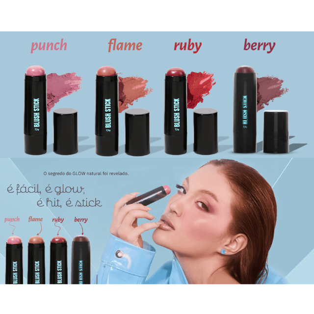 Catharine Hill Creamy Blush Stick – Hydrating Multi-Use Cheek, Lip & Eye Color – Authentic Brazilian beauty essential – Buy now at MKPBR.COM – Worldwide Shipping