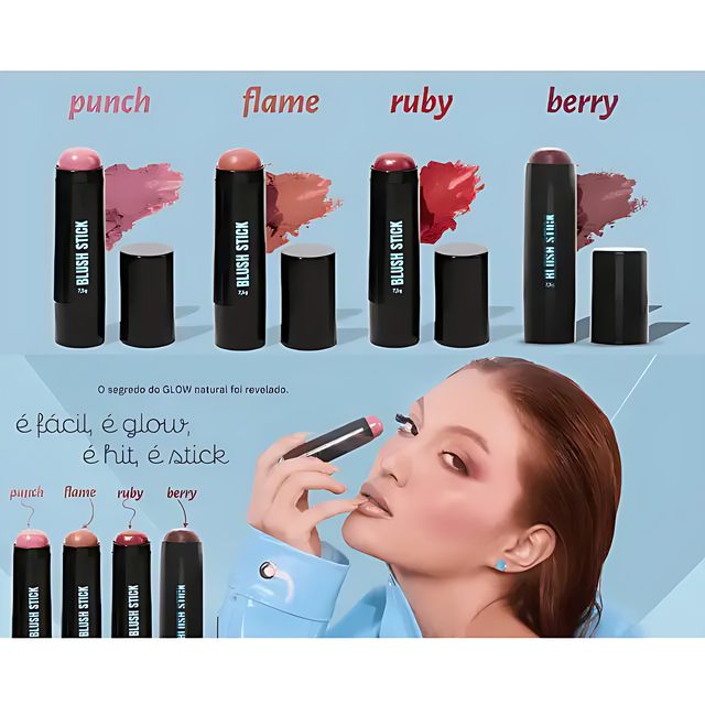 Catharine Hill Creamy Blush Stick – Hydrating Multi-Use Cheek, Lip & Eye Color – Authentic Brazilian beauty essential – Buy now at MKPBR.COM – Worldwide Shipping