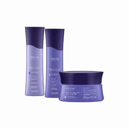 Amend Blonde Toning Kit with Shampoo, Conditioner, and Mask for a complete anti-brass hair care system – Buy now at MKPBR.COM – Worldwide Shipping