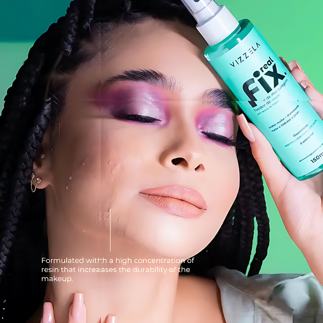 Brazilian Makeup Setting Spray – Vizzela Real Fix – 5.07 fl oz (150ml) – Buy now at MKPBR.COM – Worldwide Shipping
