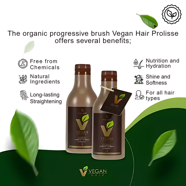 Authentic Brazilian vegan hair care kit by Prolisse for healthy, shiny, and aligned hair. Shop now at MKPBR.COM with worldwide shipping.