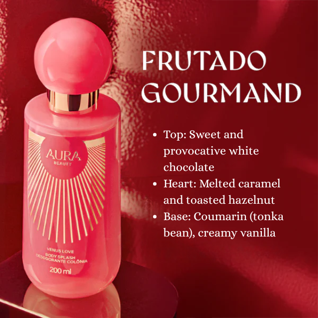 Beauty Venus Love Body Splash – Brazilian Sweet & Creamy Gourmand Fragrance, 6.76 fl oz (200 ml) – Buy now at MKPBR.COM – Worldwide Shipping