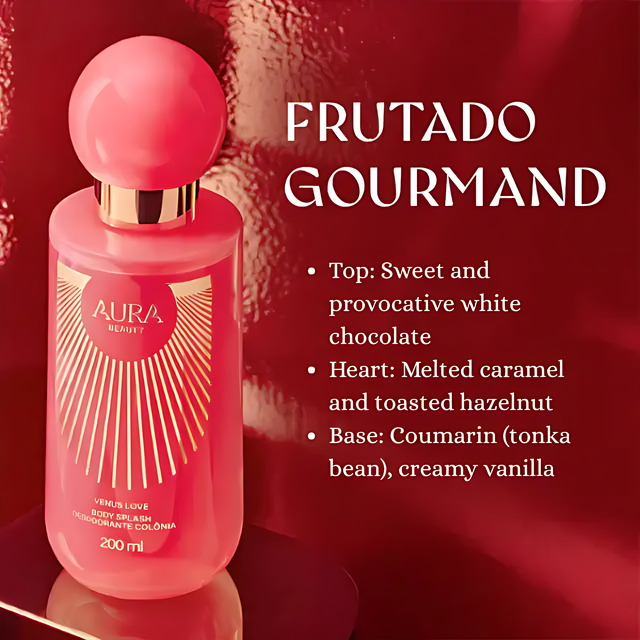 Beauty Venus Love Body Splash – Brazilian Sweet & Creamy Gourmand Fragrance, 6.76 fl oz (200 ml) – Buy now at MKPBR.COM – Worldwide Shipping