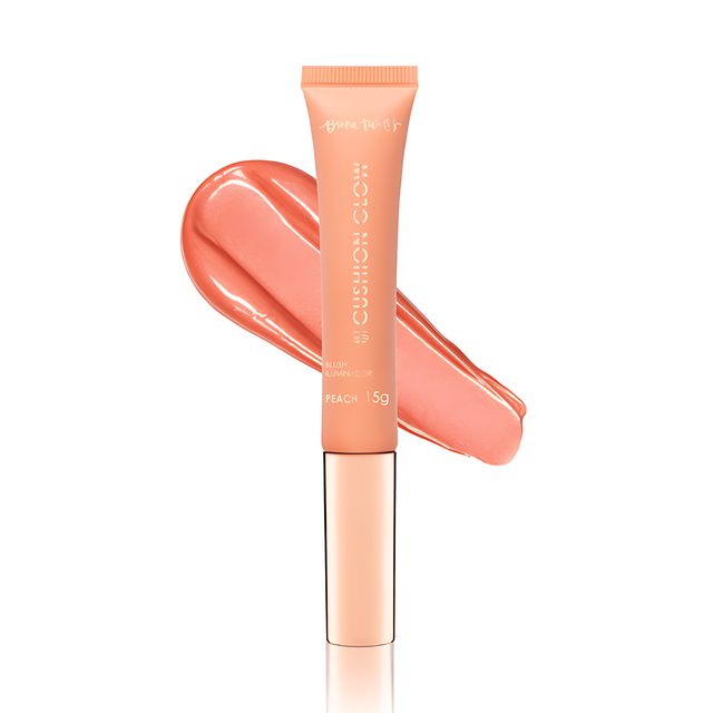 Bruna Tavares BT Cushion Glow Liquid Blush Peach Rosy Shimmer – Buy now at MKPBR.COM – Worldwide Shipping