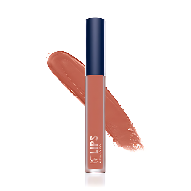 Bruna Tavares BT Lips Matte Liquid Lipstick Shade Brenda Medium Brown Soft Peach Undertone – Buy now at MKPBR.COM – Worldwide Shipping