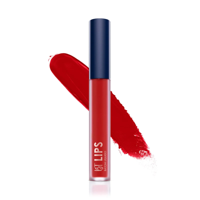 Bruna Tavares BT Lips Matte Liquid Lipstick Shade Bruna Classic Intense Red Red Carpet – Buy now at MKPBR.COM – Worldwide Shipping