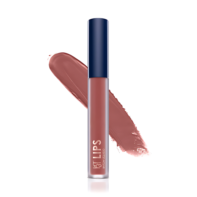 Bruna Tavares BT Lips Matte Liquid Lipstick Shade Gabriela Rosy Almond Brown – Buy now at MKPBR.COM – Worldwide Shipping