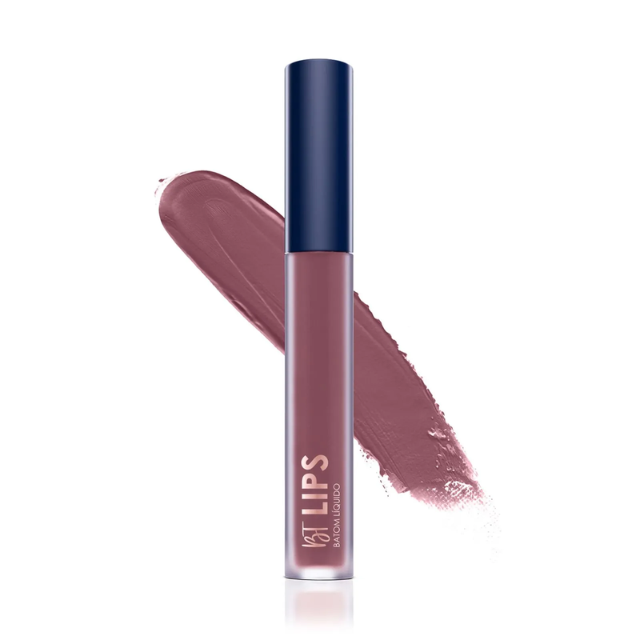 Bruna Tavares BT Lips Matte Liquid Lipstick Shade Hermione Brownish Lilac Mauve Greyish Undertone – Buy now at MKPBR.COM – Worldwide Shipping