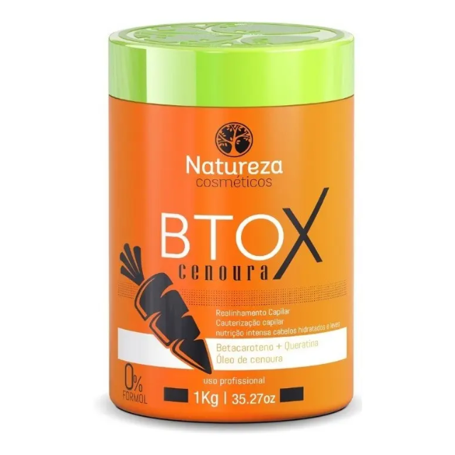 Ntox de Cenoura 1kg carrot extract hair mask from Natureza Cosméticos – Buy now at MKPBR.COM – Worldwide Shipping